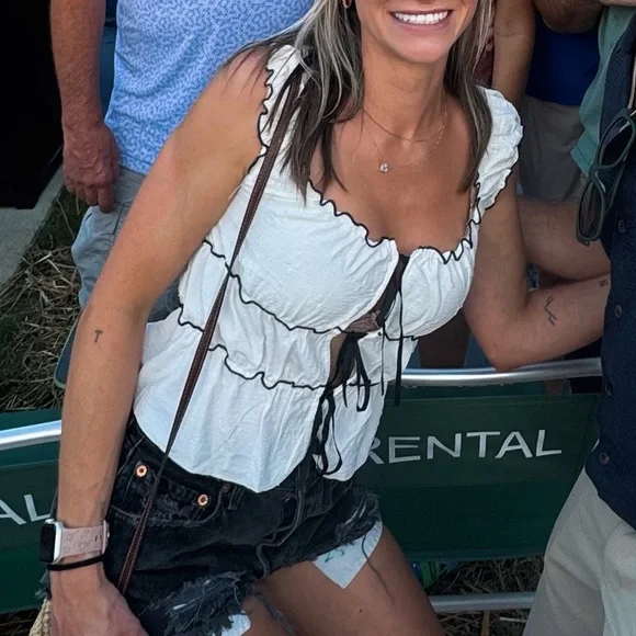 White Lace Corset Top (worn once for concert) - Picture 1 of 2